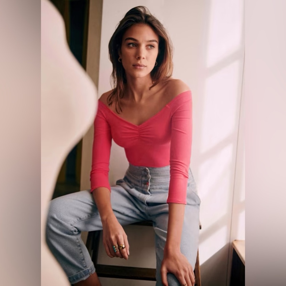 Sezane Bella Bodysuit Pink Size XS